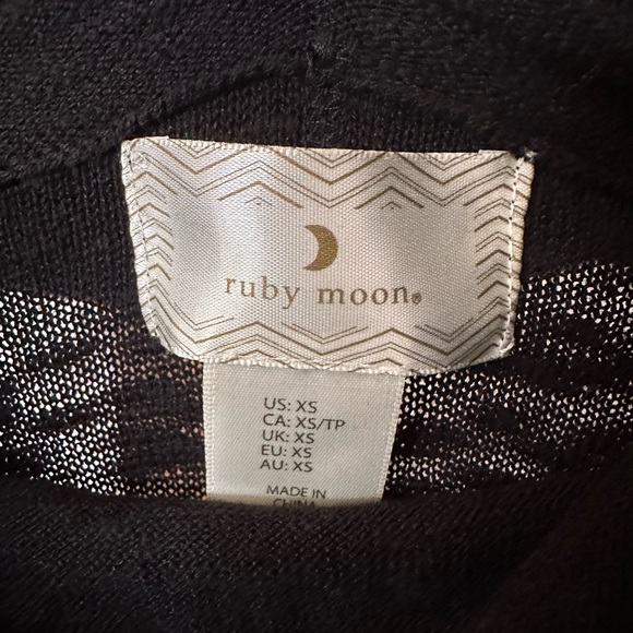 Ruby Moon Black Cowl Neck Sweater Size XS - Picture 2 of 4